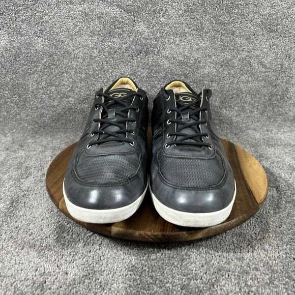 UGG Australia Brook-Lin Men Size 18 Black Leather Business Casual Shoes Used main image 9